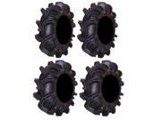 Full set of Gorilla Silverback 30x9 14 and 30x11 14 ATV Mud Tires 4