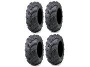 Full set of Maxxis Zilla 25x8 12 and 25x10 12 ATV Mud Tires 4