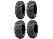 Full set of Maxxis Zilla 26x9 14 and 26x11 14 ATV Mud Tires 4