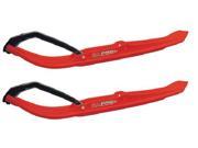 Pair of Red C A Pro MTX 8 Snowmobile Mountain Trail Skis W Black C A Loops