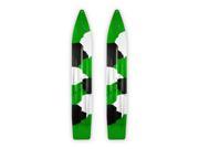 Pair of Green White Black Urban Camo Slydog Powder Hound 7 Snowmobile Skis