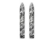 Pair of Black White Multi Color Swirl Slydog Trail 6 Snowmobile Skis