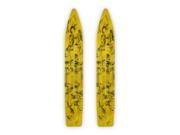 Pair of Black Yellow Multi Color Swirl Slydog Powder Hound 7 Snowmobile Skis