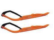 Pair of Orange C A Pro TRAIL X 6 Snowmobile Skis W Black C A Loops