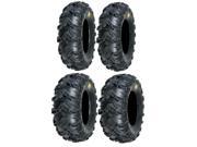 Full set of Sedona Mud Rebel 26x9 12 and 26x12 12 ATV Tires 4