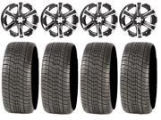 ITP SS312 Black Golf Wheels 12 215x40 12 Tires E Z GO Club Car
