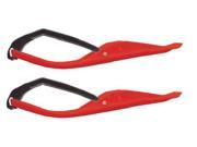 Pair of Red C A Pro MINI Snowmobile Skis W Black C A Pro Loops