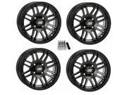 ITP SS316 UTV Wheels Rims Matte Black 12 Yamaha Viking Wolverine YXZ1000R