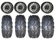 ITP Black Ops Beadlock 14 Wheels 28 MotoGrip Tires Kawasaki Teryx Mule