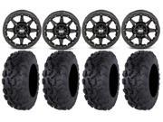 STI HD5 14 Beadlock MB ATV Wheels 30 Bajacross Tires Kawasaki Teryx Mule