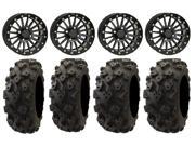 ITP Black Ops Beadlock 14 Wheels 27 Black Diamond Tires Kawasaki Teryx Mule