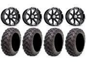 MSA Black Diesel 14 ATV Wheels 30 Reptile Tires Can Am Commander Maverick Renegade Outlander Defender