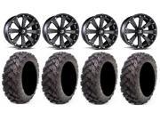 MSA Black Kore 14 ATV Wheels 30 Reptile Tires Sportsman RZR Ranger