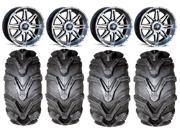 MSA Dark Tint Vibe 14 ATV Wheels 27 MotoMax Tires Sportsman 550 850 1000
