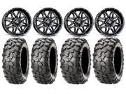 MSA Black Vibe 14 ATV Wheels 27 Clincher Tires Sportsman RZR Ranger