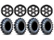 ITP SS212 14 Wheels Black 28 MotoBoss Tires Arctic Cat TBX TRV MudPro