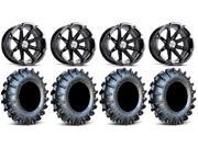 MSA Black Diesel 15 ATV Wheels 32 MotoBoss Tires Can Am Commander Maverick Renegade Outlander Defender