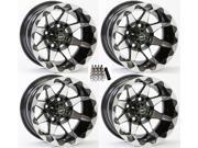 STI 12 HD6 Gloss Black Golf Cart Wheels Rims Yamaha