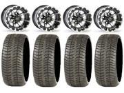 STI HD6 Gloss Black Golf Wheels 12 205x30 12 Tires Yamaha