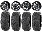 MSA Black Vibe 14 ATV Wheels 30 Roctane XS Tires Sportsman RZR Ranger