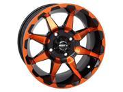 STI HD6 UTV Wheels Rims Orange Black 14 Kawasaki Mule Pro FXT