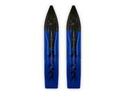 Pair of Black Blue Flame Slydog Powder Hound 8 Snowmobile Skis