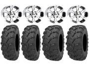 ITP SS112 14 Wheels Machined 28 Bear Claw EVO Tires Can Am Commander Maverick Renegade Outlander Defender
