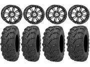 STI HD3 14 Wheels Black 28 Bear Claw EVO Tires Kawasaki Teryx Mule