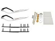 C A Pro White Trail X Snowmobile Skis Complete Kit Yamaha 2011 and Up Apex Vector Power Steering