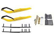 C A Pro Yellow Razor Snowmobile Skis Complete Kit Polaris Trailing Arm Suspension