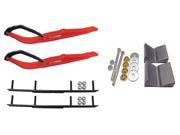 C A Pro Red Razor Snowmobile Skis Complete Kit Polaris Pro Ride Chassis Rush 2010 11