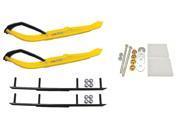 C A Pro Yellow MTX Snowmobile Skis Complete Kit Yamaha 2011 and Up Apex Vector Power Steering