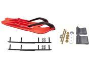 C A Pro Red XCS Snowmobile Skis Complete Kit Polaris Trailing Arm Suspension