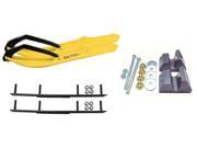 C A Pro Yellow BX Snowmobile Skis Complete Kit Yamaha Trailing Arm Suspension Apex Vector