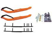 C A Pro Orange MTX Snowmobile Skis Complete Kit Yamaha Trailing Arm Suspension Apex Vector