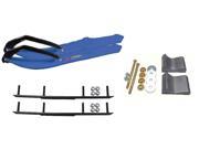 C A Pro Blue BX Snowmobile Skis Complete Kit Polaris Trailing Arm Suspension