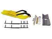 C A Pro Yellow XCS Snowmobile Skis Complete Kit Polaris Pro Ride Chassis Rush 2010 11