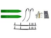 Slydog Green Trail 6 Snowmobile Skis Complete Kit Arctic Cat 2012 and Up Pro Chassis