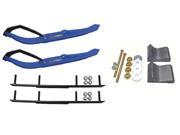C A Pro Blue MTX Snowmobile Skis Complete Kit Polaris Trailing Arm Suspension