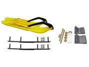 C A Pro Yellow XCS Snowmobile Skis Complete Kit Polaris Trailing Arm Suspension
