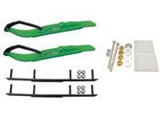 C A Pro Green XT Snowmobile Skis Complete Kit Yamaha 2011 and Up Apex Vector Power Steering