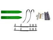 Slydog Green Trail 6 Snowmobile Skis Complete Kit Yamaha 2011 and Up Apex Vector Power Steering
