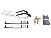 C A Pro White XCS Snowmobile Skis Complete Kit Polaris Trailing Arm Suspension