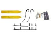 Slydog Yellow Trail 6 Snowmobile Skis Complete Kit Yamaha 2011 and Up Apex Vector Power Steering