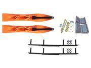 Curve Orange Xtreme XSM Snowmobile Skis Complete Kit Polaris Rush