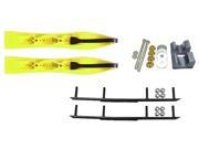 Curve Neon Yellow Xtreme XSM Snowmobile Skis Complete Kit Arctic Cat 2012 Pro Chassis