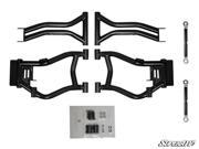 Super ATV Black Polaris RZR S RZR 4 Rear High Clearance Rear Offset A Arms