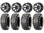 MSA Black Kore 14 ATV Wheels 27 Clincher Tires Arctic Cat TBX TRV MudPro