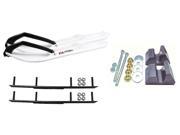 C A Pro White BX Snowmobile Skis Complete Kit Yamaha Trailing Arm Suspension Apex Vector