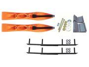 Curve Orange Xtreme XS Snowmobile Skis Complete Kit Polaris Edge